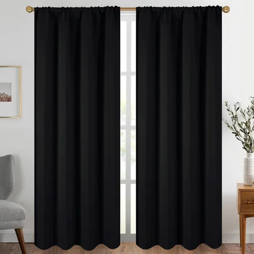Vista 20 de Diraysid Cortinas opacas beige para dormitorio y sala de estar, cortinas con aislamiento térmico para oscurecer la habitación, 42 x 63 pulgadas, 2