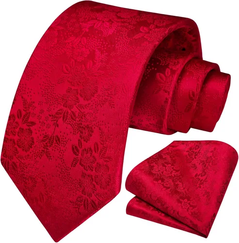 Vista 61 de Corbatas florales tejidas clásicas para hombre, corbata cuadrada de bolsillo, corbatas formales para hombres, boda con pañuelo