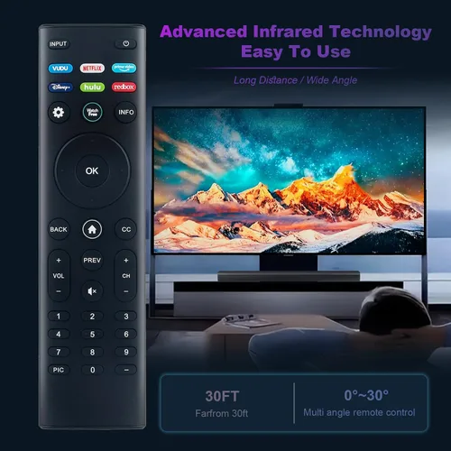 Vista 6 de XRT140R - Control remoto de repuesto compatible con VIZIO SmartCast TV M50Q7-H1 M55Q7-H1 M55Q8-H1 P85QX-H1 M65Q7-H1 M65Q8-H1 M506X-H9 M506XH9
