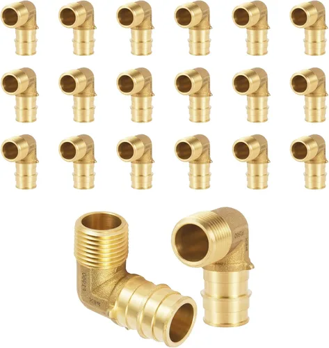 Vista 18 de Paquete de 2 accesorios HeSun PEX-A, codo de expansión de rosca NPT macho de 3/4 pulgadas PEX-A x 3/4 pulgadas, ASTM F1960098-2)