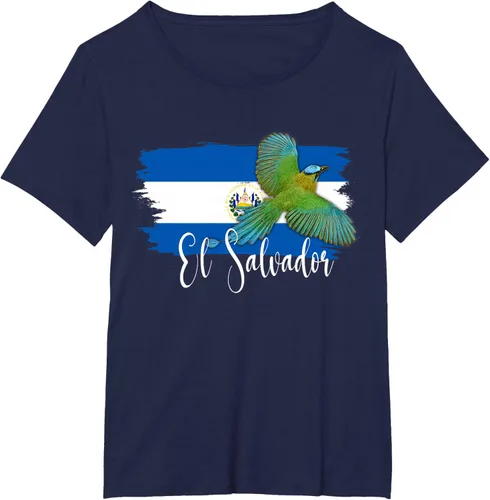 Vista 19 de Camiseta con la bandera de El Salvador, mapa de El Salvador, camiseta de Salvador para mujer, Negro