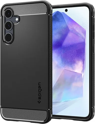 Vista 9 de Spigen Funda para Galaxy A37 5G, blindaje resistente [protección de grado militar] - negro mate