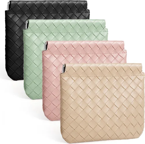 Vista 16 de BUSOHA Pequeña bolsa de maquillaje para bolso, mini bolsas de cosméticos portátiles para mujeres, monedero, lápiz labial, organizador de accesorios