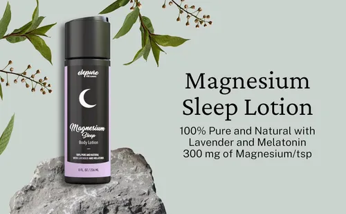 Vista 3 de Loción para dormir de magnesio con lavanda y melatonina, crema de noche de aplicación tópica, alta potencia, materiales orgánicos, tamaño grande