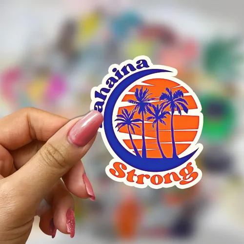 Vista 5 de Lahaina Maui Hawaii Strong Maui Lahaina Survivor - Adhesivo adhesivo para laptop, guitarra, motocicleta, bicicleta, monopatín, equipaje, teléfono