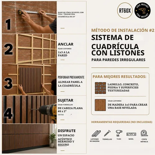 Vista 6 de RT60X Pro - Paneles de pared de madera con control de eco 24 x