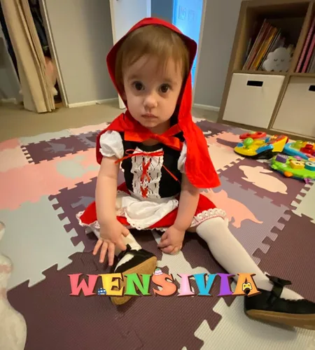 Vista 2 de WENSIVIA Baby Gilrs - Falda de Halloween con capucha roja con capa