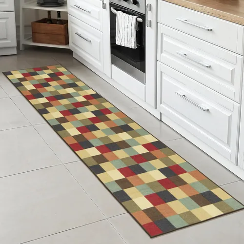 Vista 43 de Ottomanson Alfombras de 5 x 6 pies 6 pulgadas para sala de estar, alfombra de área para dormitorio, antideslizante, duradera y grande para zonas