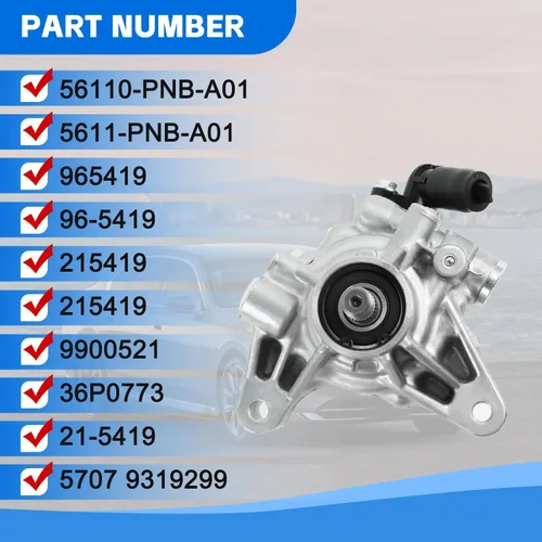 Vista 2 de Bomba de dirección asistida para Honda 2006-2007 Accord 2.4L, para CRV 2.4L 2002-2011, para 2006-2011 Element 2.4L, para RSX 2.0L 2002-2006