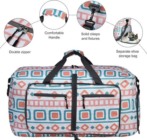 Vista 3 de Bolsa de viaje con compartimento para zapatos, unisex, resistente al agua