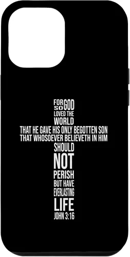 Vista 26 de Christian Cross John 3:16 Bible Verse Faith-Based Easter Case for iPhone 16