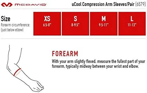 Vista 3 de McDavid 6579 uCool - Mangas de compresión para brazo de enfriamiento con 50+ protección solar UV para correr