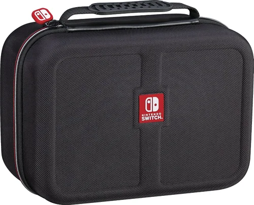 Vista 2 de Nintendo Switch System Carrying Case Protective Deluxe Travel System Case Black Ballistic Nylon Exterior Official Nintendo Licensed Product