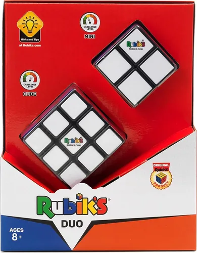 Vista 2 de Rubik's Juego de Rompecabezas de Cubo Avanzado Set 3 x 3 + 2 x 2 – Pack de 2 y Cubos 3 x 3 Originales con Colores Combinados – 6064009 – Juguete