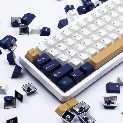 Vista 5 de EPOMAKER Rudy Juego de teclas completas de 135 teclas de perfil OEM de doble disparo PBT para teclado mecánico, compatible con interruptores
