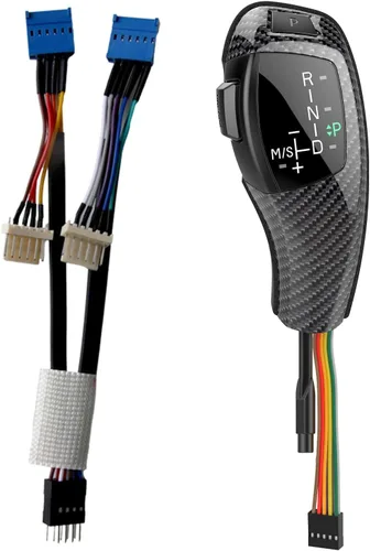 Vista 8 de Kit de actualización automático LED para palanca de cambios LHD para accesorios de automóvil BMW E90 E91 E93 E81 E82 E84 E87 E88 E89 de carbono