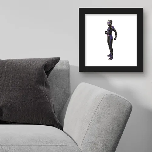 Vista 3 de Trends International Gallery Pops Marvel Ant-Man and the Wasp: Quantumania - Arte de pared de Cassie Lang, versión enmarcada en negro, 12 x 12