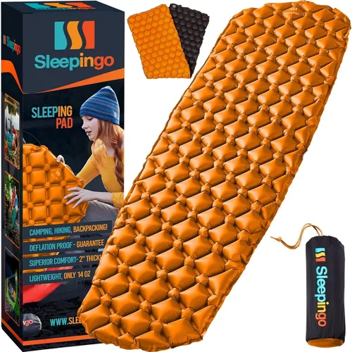 Vista 8 de Sleepingo Colchoneta de dormir ultraligera - Colchón inflable y compacto de aire de camping para mochileros, senderismo - Nuevo