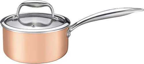 Vista 12 de Mini sartén, olla de acero inoxidable de tres capas con mango que se mantiene fresco, salsa térmica y aceite (4 pulgadas/0.12 cuartos de galón)