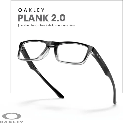 Vista 5 de Oakley Plank 2.0 OX8081 - Lentes rectangulares para hombre y mujer, kit de correa de accesorios, bolsa de microfibra
