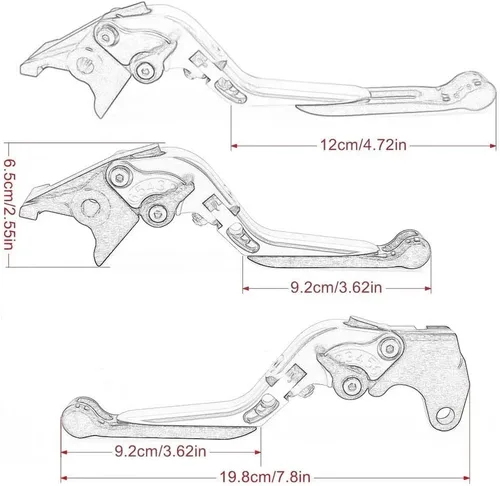 Vista 3 de KSHSAA Accesorios de motocicleta para Yam&ha FZ6 FZ 6 FAZER 2004-2010 XJ6 FZ6R 2009-2020 FZ8 2011-2015 CNC Palancas de embrague de freno ajustables