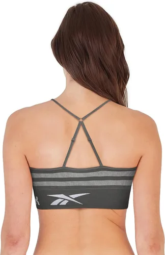 Vista 2 de Reebok Sujetador para mujer - Bralette sin costuras para mujer (paquete de 4)