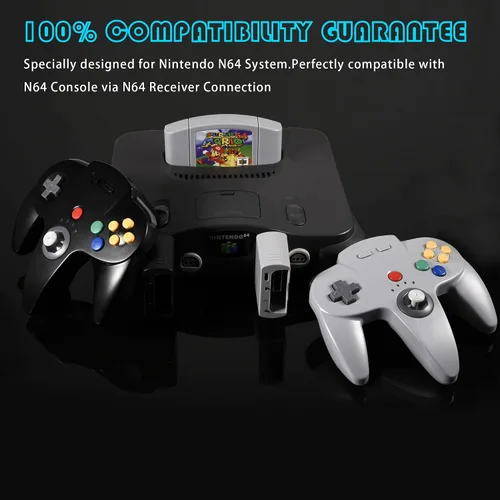 Vista 3 de 2.4 GHz Wireless N64 Switch Online Controller, USB Receiver & N64 Receiver, Compatible with Windows PC Laptop iOS Mac Raspberry Pi, N64 Switch