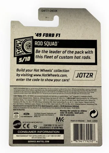 Vista 2 de Hot Wheels 2020 Rod Squad 49 Ford F1, naranja 120/250