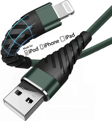 Vista 8 de Cable de carga para iPhone de 3 pies para [certificado MFi de Apple], (paquete de 2) cable Lightning CyvenSmart de 3 pies, cable de carga rápida