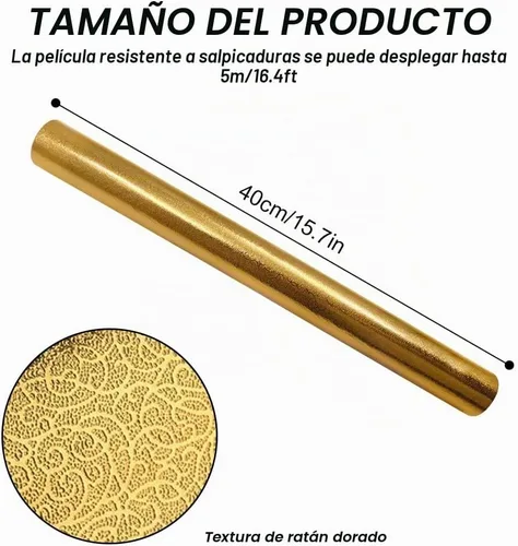 Vista 7 de Yitexin Papel tapiz para salpicaduras de cocina, 15.7 x 196.8 pulgadas, papel de contacto, autoadhesivo a prueba de aceite, resistente al calor