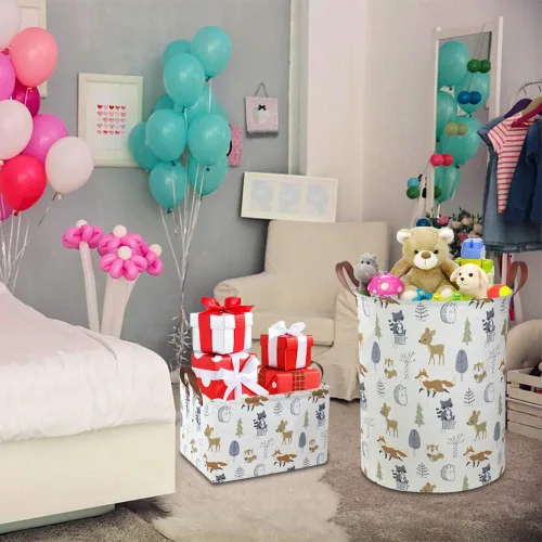 Vista 3 de NTAOHAMPER - Cesta de lavandería, cesta de ropa, caja de almacenamiento impermeable para el dormitorio, cesta organizadora de ropa, caja para Animal