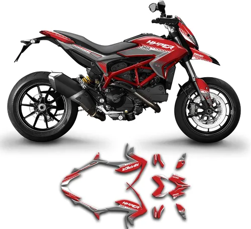 Vista 11 de Kit de adhesivos personalizados para Hypermotard Hyperstrada 821 2013 2014 2015 2016, DCTHYMS1318003-KO