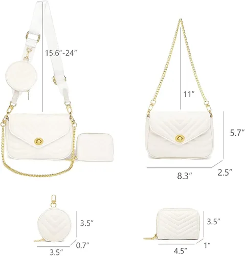 Vista 4 de JEEHAN Bolsos cruzados acolchados para mujer bolsos de hombro de diseñador pequeños