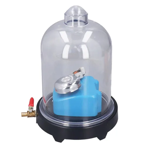 Vista 9 de Tarro de vacío con base, cámara de vacío, tarro de plástico de laboratorio para experimento de propagación de sonido, herramienta educativa