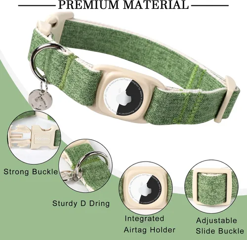 Vista 125 de DOGWONG Collar para perro de San Valentín, collar ajustable de algodón con corazón de caramelo azul, perfecto para perros pequeños a medianos