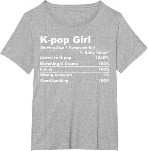 Vista 18 de Camiseta de regalo Kpop Kdrama para mujer K-pop Girl, Negro, S