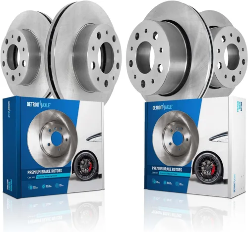 Vista 90 de Detroit Axle - Rotores de freno para Ford Mustang 2015 2016 2017 2018 2019 2020 2021 2022 2023 Rotores de freno de disco 2016 2017 2018 2019