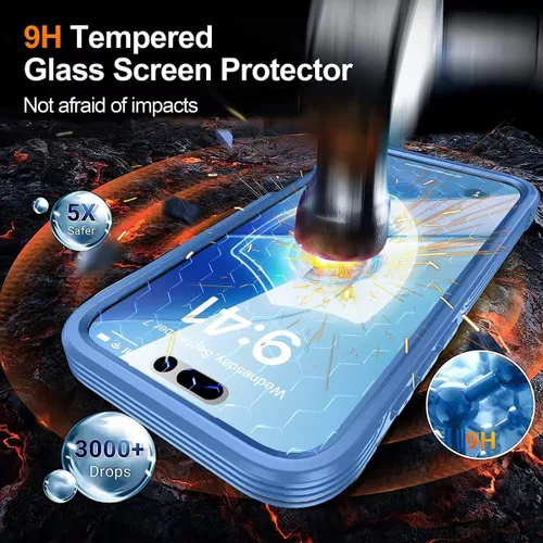 Vista 13 de TOPF&B Funda magnética para iPhone 16, compatible con MagSafe, cubierta completa de 360 grados, protector de pantalla de privacidad integrado