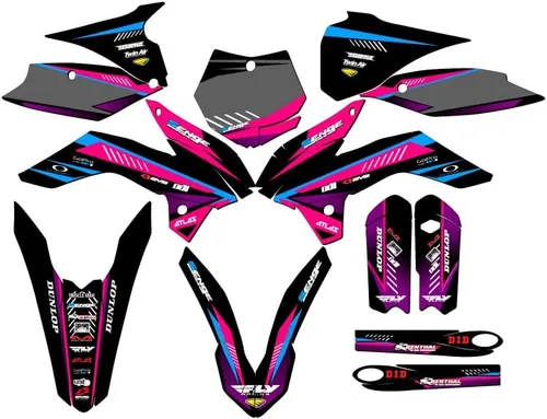 Vista 6 de Kit de base de gráficos Senge SX 105 Surge Black Senge 2013-2014 compatible con KTM