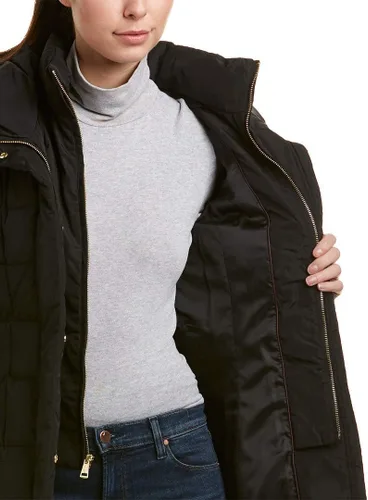 Vista 3 de Cole Haan Women's Knee Length Hooded Quilted Down Coat