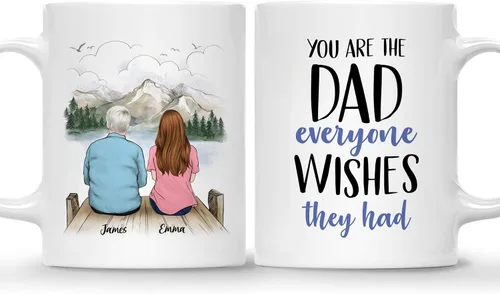 Vista 17 de Gossby Taza personalizada para padre - Regalos para padre, regalos para padre, mejores tazas de café para padre, taza personalizada para papá. Padre