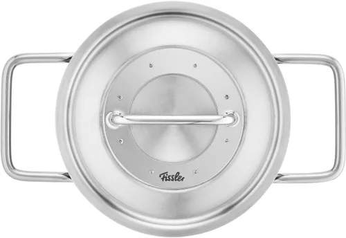 Vista 4 de Fissler Pure Collection - Olla de acero inoxidable de 2.2 cuartos de galón con tapa de metal