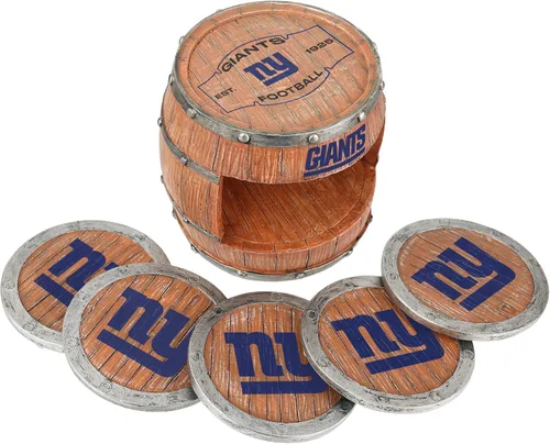 Vista 113 de FOCO NFL Team Logo 5-Pack Barrel Beverage Drink Coaster Set