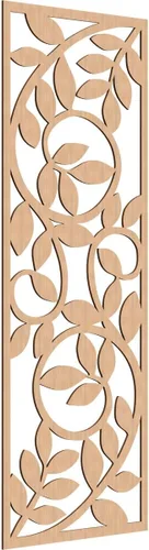 Vista 153 de 9 3/8"W x 24 3/8"H x 1/4"T Utica Decorativo Fretwork Madera Paneles de Pared, Abedul
