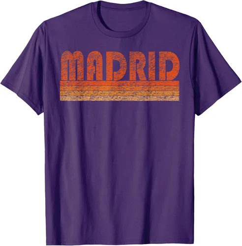 Vista 93 de clásico Retro Madrid playera, hombre 3XL, Asphalt Negro