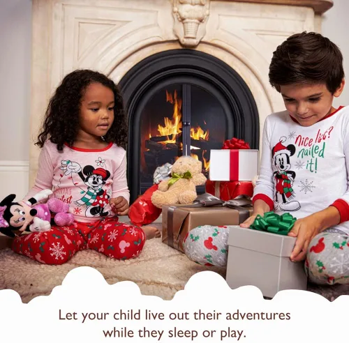 Vista 2 de Disney Girls' Minnie Mouse 2-Piece Snug-Fit Cotton Pajamas Set