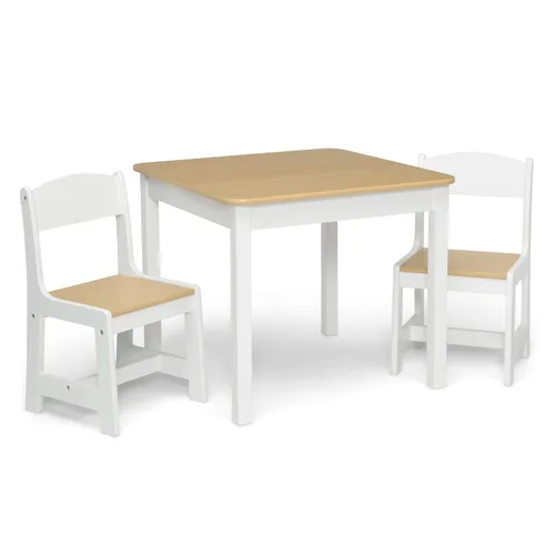 Vista 10 de Delta Children MySize - Juego de mesa y silla de madera para niños (2 sillas incluidas), ideal para artes y manualidades, merienda y más