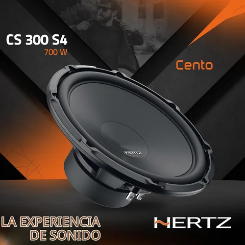 Vista 3 de HERTZ Cento Series CS-300-S4 Subwoofer SVC RMS de 4 ohmios de 12" (300 mm) 350 vatios