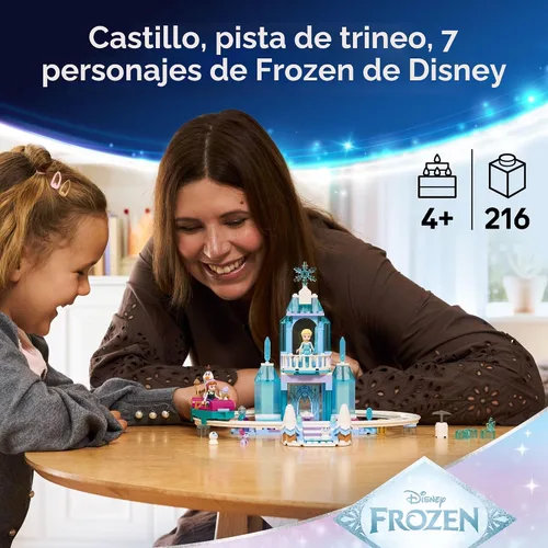 Vista 2 de LEGO Disney Frozen Elsa's Ice Castle & Snow Ride Adventure Building Toy - Juguetes de Frozen para niñas y niños, a partir de 4 años - Regalo