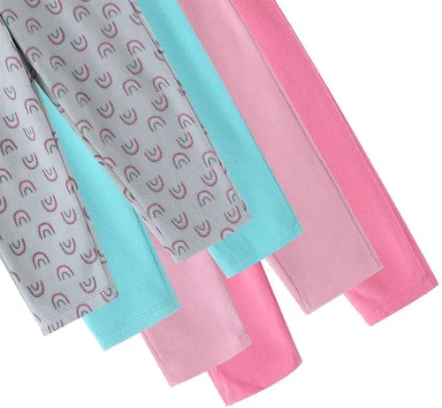 Vista 3 de GLASH Kids Toddler Girls Sweatpants, 4pcs Casual Heated Micro Fleece Pants